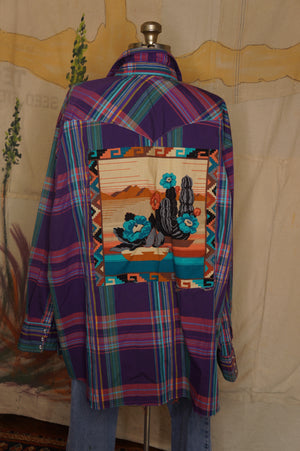 SOLD Decorated Western Snap Shirt