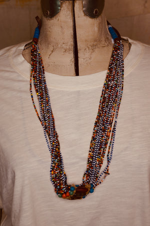 African Bead Multi-strand Necklace