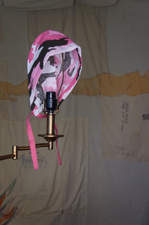 Pink Camouflage Surgical Cap Scrub Cap
