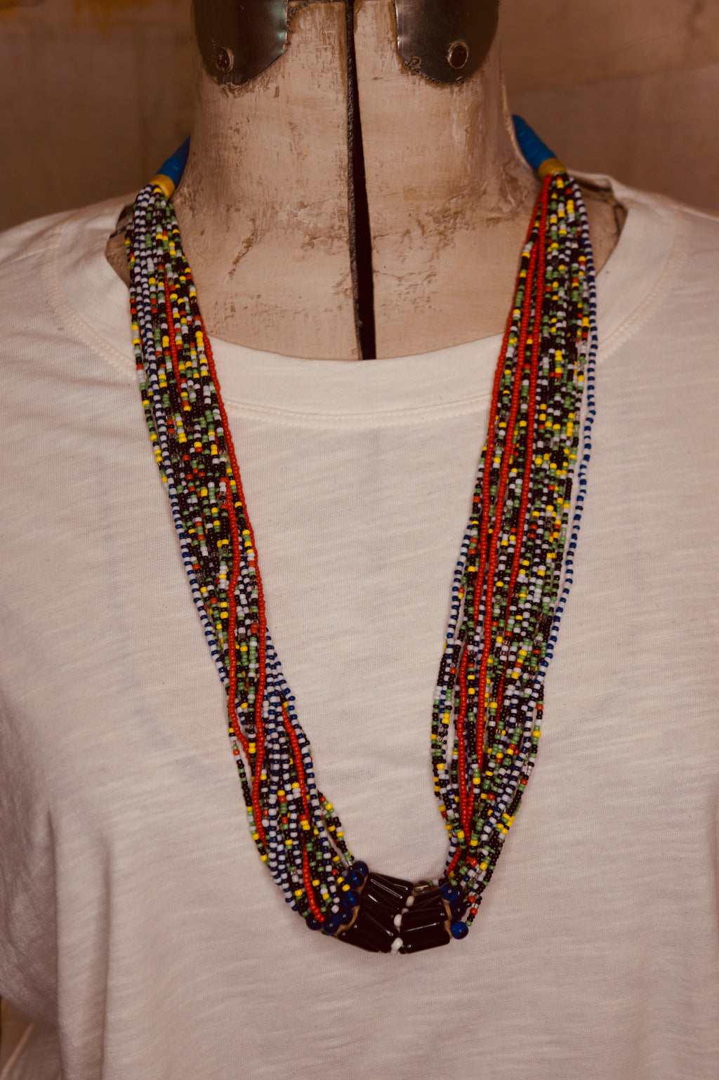 African Bead Multi-strand Necklace